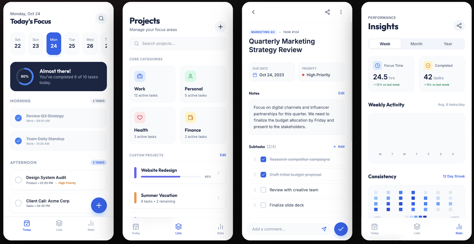 A minimalist dark mode Todo App